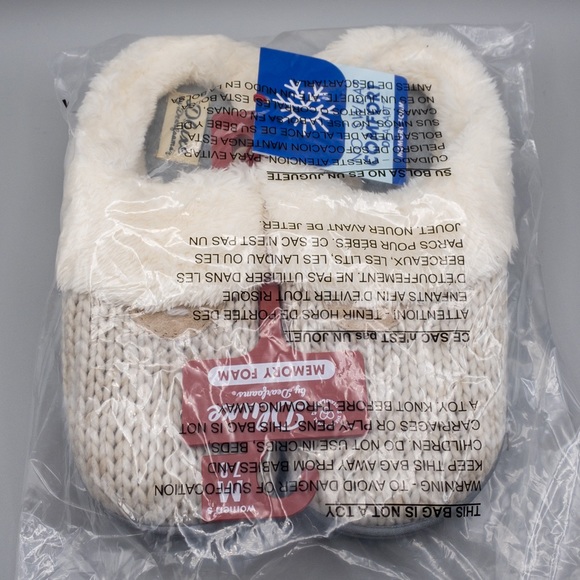 ‼️SOLD‼️ Dearfoam Dluxe Brand New Memory Foam Women’s Slippers - Size M 7/8 - Picture 5 of 14